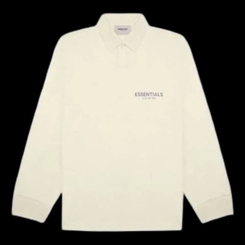 Fear of God Essentials FW20 Long Sleeve Polo Shirt 'Cream'