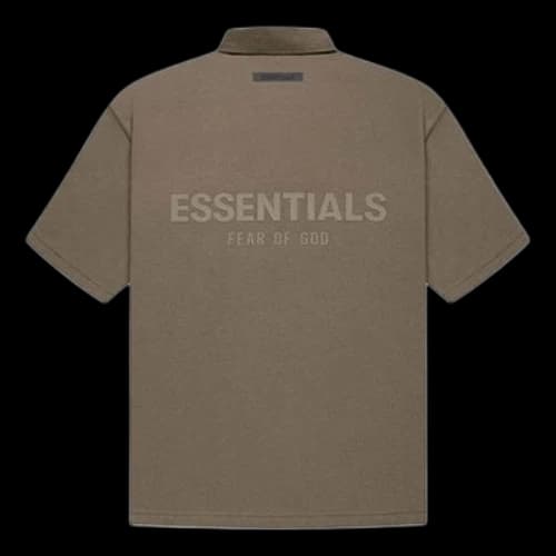 Fear of God Essentials FW21 Logo Polo Shirt 'Harvest'