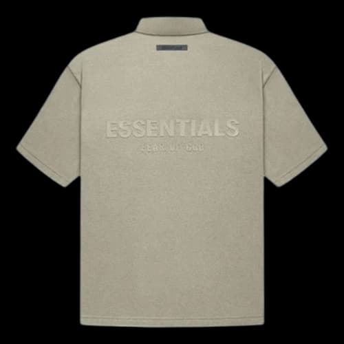 Fear of God Essentials FW21 Logo Polo Shirt 'Pistachio'