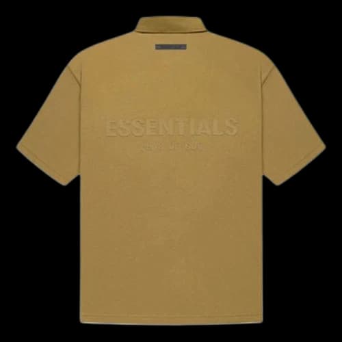 Fear of God Essentials FW21 Logo Polo Shirt' 'Amber'