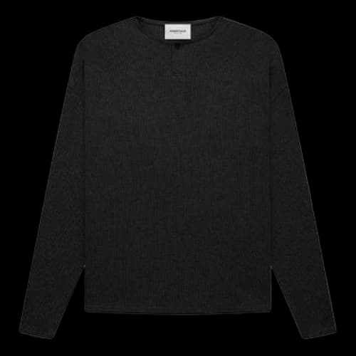 Fear of God Essentials FW21 Thermal Henley L/S Black