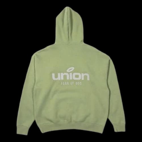 Fear of God Essentials FW21 Vintage Hoodie x Union LA 'Green'