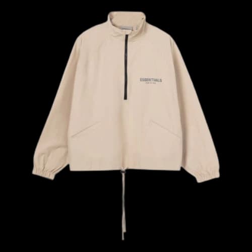 Fear of God Essentials FW21 Half-zip Track Jacket Beige/Linen