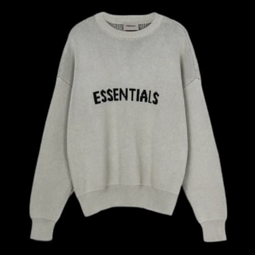 Fear of God Essentials FW21 Knit Pullover Sweater Green Concrete