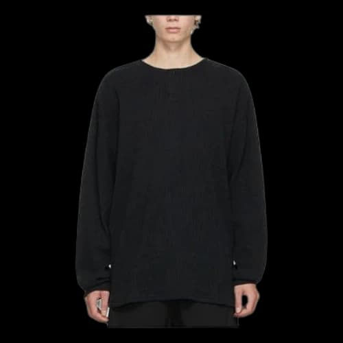 Fear of God Essentials FW21 Thermal Henley Black Tee