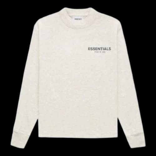 (GS) Fear of God Essentials FW21 Ls Tee Light Heather Oatmeal