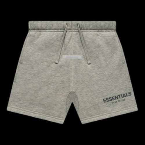 Fear of God Essentials FW21 Sweatshort 'Dark Heather Oatmeal'
