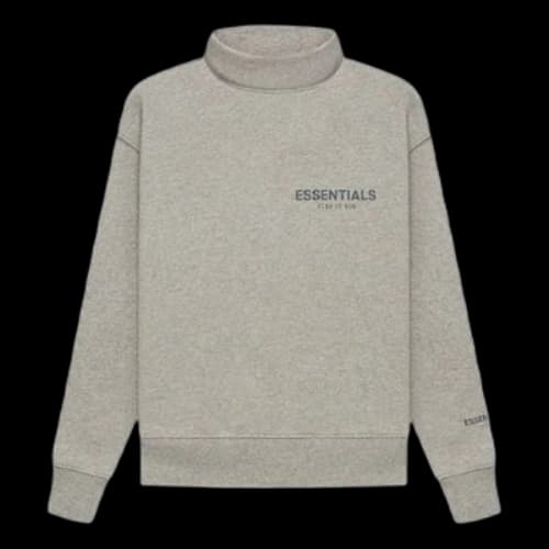 (GS) Fear of God Essentials FW21 Pullover Mockneck Dark Heather Oatmeal