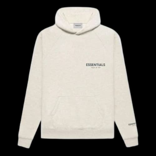 Fear of God Essentials FW21 Core Collection Hoodie 'Light Heather Oatmeal'