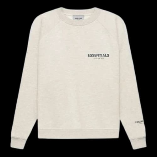 Fear of God Essentials FW21 Pullover Crewneck Light Heather Oatmeal