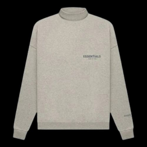 Fear of God Essentials FW21 Pullover Mockneck Dark Heather Oatmeal