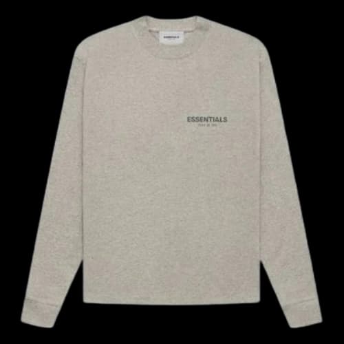 Fear of God Essentials FW21 Long Sleeve Tee Dark Heather Oatmeal
