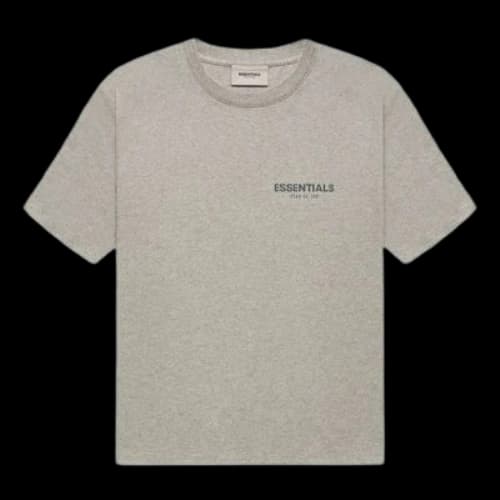 Fear of God Essentials FW21 Short Sleeve Tee Dark Heather Oatmeal