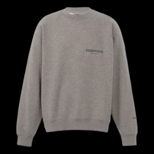 Fear of God Essentials FW21 Pullover Crewneck Dark Heather Oatmeal