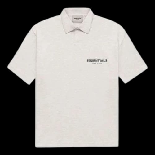 Fear of God Essentials FW21 Polo Shirt 'Light Heather Oatmeal'