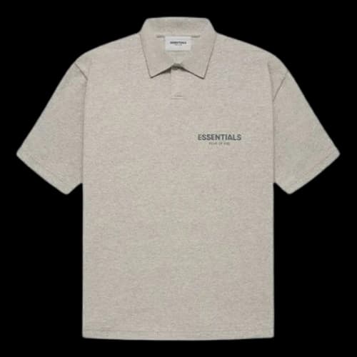 Fear of God Essentials FW21 Polo Shirt 'Dark Heather Oatmeal'