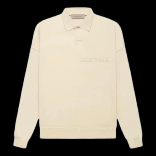 Fear of God Essentials FW22 LS Polo Polo 'Egg shell'