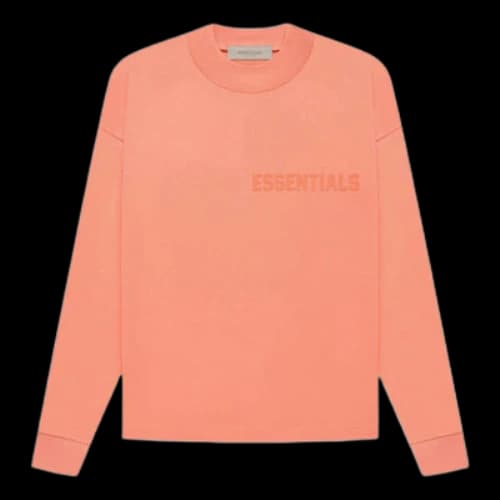 Fear of God Essentials FW22 Long Sleeve Tee 'Coral'