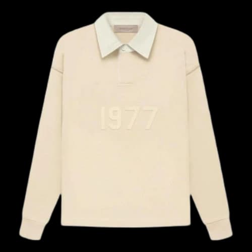 (GS) Fear of God Essentials FW22 Henley Rugby Polo Egg Shell
