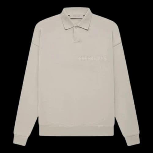 Fear of God Essentials FW22 LS Polo 'Smoke'