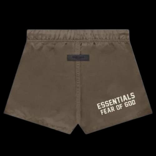 (PS) Fear of God Essentials FW22 Kids Nylon Running Shorts 'Wood'