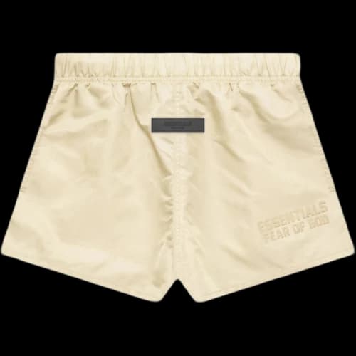 Fear of God Essentials FW22 Nylon Running Shorts Egg Shell
