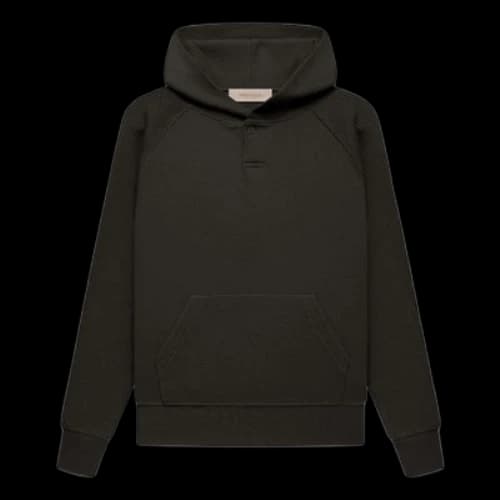 (GS) Fear of God Essentials FW22 Henley Hoodie 'Off Black'
