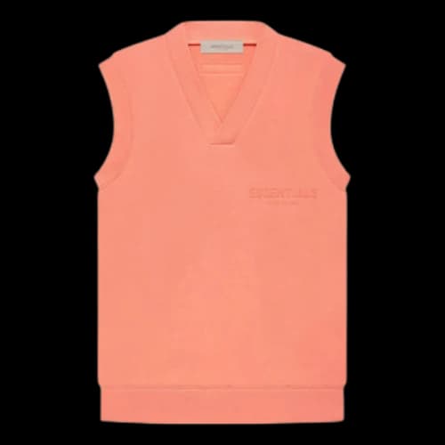 Fear of God Essentials FW22 V neck vest 'Coral'