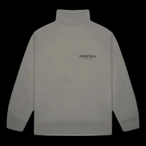 Fear of God Essentials SS20 Mock Neck Sweatshirt Charcoal