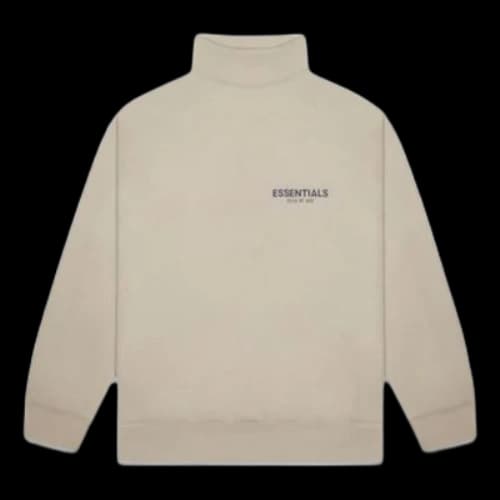 Fear of God Essentials SS20 Mock Neck Sweatshirt Tan