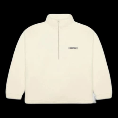 Fear of God Essentials SS20 Polar Fleece Half-Zip Sweater Buttercream