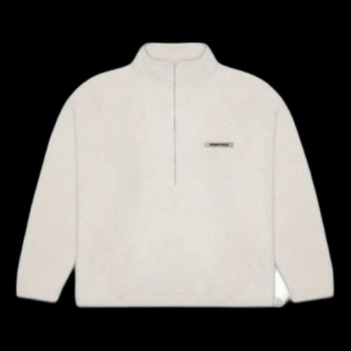 Fear of God Essentials SS20 Polar Fleece Half-Zip Sweater Oatmeal