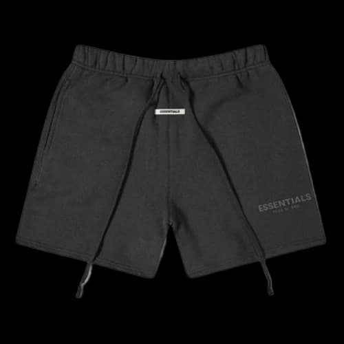 Fear of God Essentials SS20 Fleece Shorts Dark Slate Stretch Limo Black