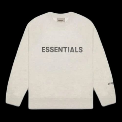 Fear of God Essentials SS20 3D Silicon Applique Crewneck Oatmeal