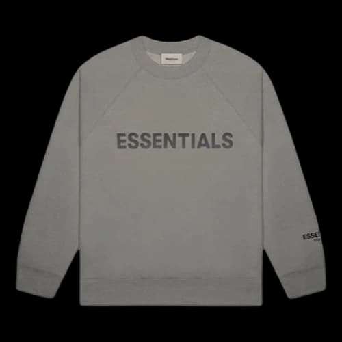 Fear of God Essentials charcoal Alphabet Printing Long Sleeves Unisex Gray