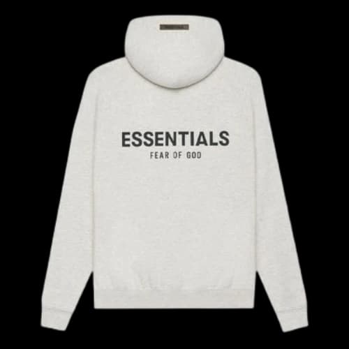 Fear of God Essentials SS21 Pullover Hoodie 'Light Heather Oatmeal'
