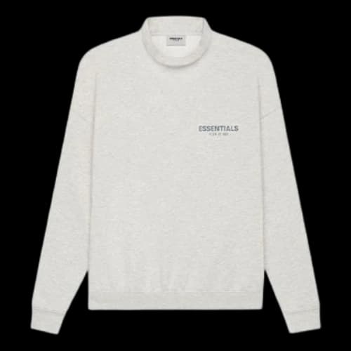 Fear of God Essentials SS21 Pullover Mockneck Light Heather Oatmeal