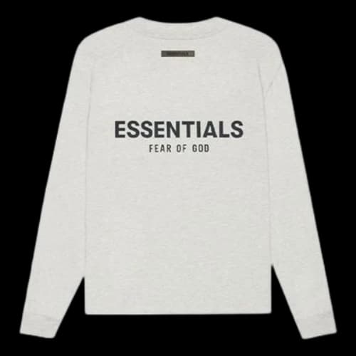 Fear of God Essentials SS21 Long Sleeve T-Shirt 'Light Heather Oatmeal'