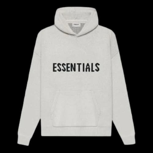 Fear of God Essentials SS21 Knit Hoodie 'Light Heather Oatmeal'