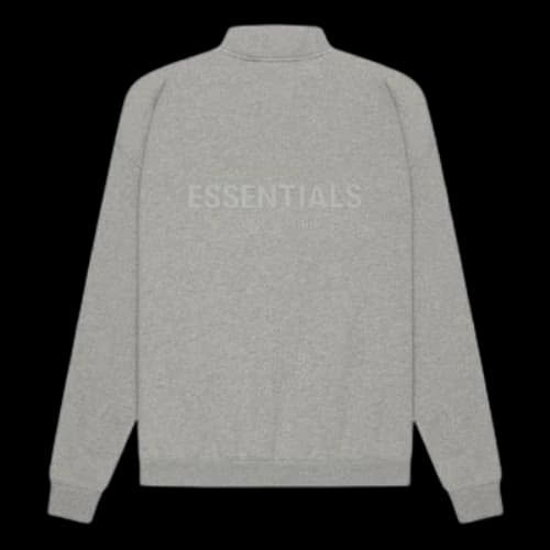 Fear of God Essentials SS21 Mockneck Half Zip Pullover 'Dark Heather Oatmeal'