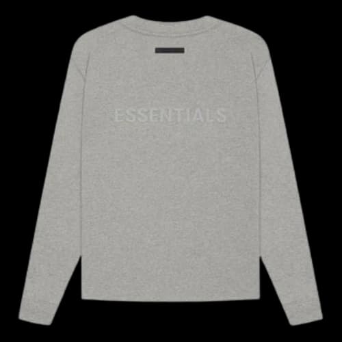 Fear of God Essentials SS21 Long Sleeve Tee Dark Heather Oatmeal