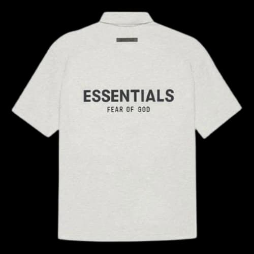 Fear of God Essentials SS21 Polo Shirt 'Light Heather Oatmeal'