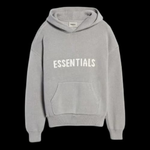 Fear of God Essentials SS21 x Nordstrom Knit Logo Hoodie 'Heather Oatmeal'