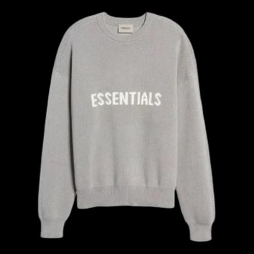 Fear of God Essentials SS21 x Nordstrom Knit Logo Sweatshirt 'Cement'