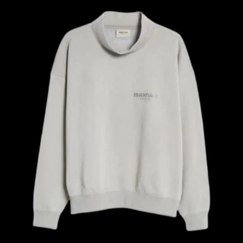 Fear of God Essentials SS21 Mockneck Pullover Cement Pebble
