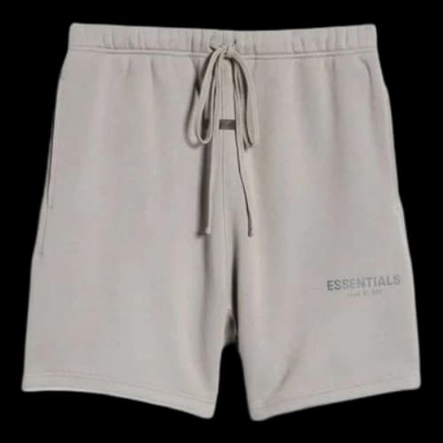 Fear of God Essentials SS21 Cotton-Blend Drawstring Shorts Cement Pebble