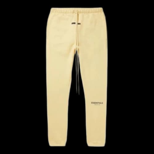 Fear of God Essentials SS22 Straight-Leg Logo-Print Cotton-Blend Jersey Sweatpants Cream