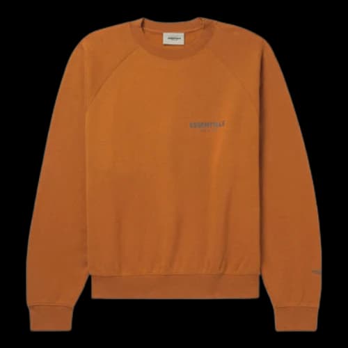 Fear of God Essentials SS22 Logo-Print Cotton-Blend Jersey Sweatshirt Brown Vicunia