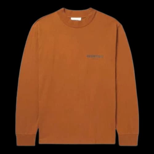 Fear of God Essentials SS22 Appliqud Logo-Print Cotton-Jersey T-Shirt Brown