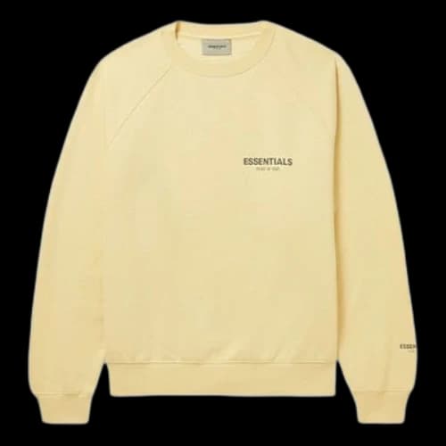 Fear of God Essentials SS22 Mr. Porter Logo-Print Cotton-Blend Jersey Sweatshirt Cream Garden Glov